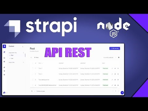 Strapi - API REST CRUD - Node Js