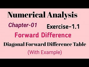Forward Difference | Numerical Analysis | B.Sc. 5th Sem. | Lucky Yadav