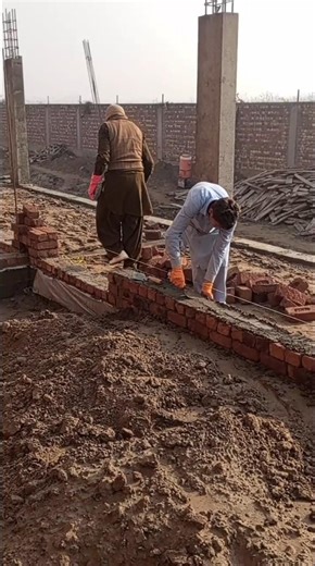 Bricks Work | Masonry Work | 9 Inch Bricks Wall | English Bond #brickwork #construction #viral #asmr