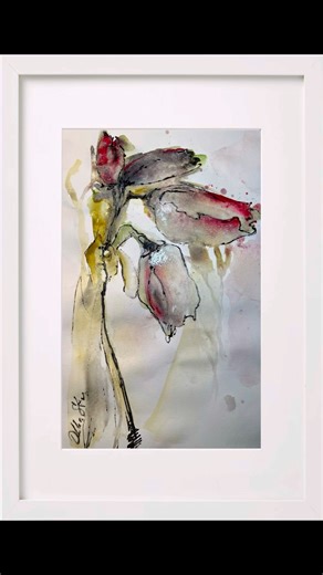 Orchid Buds – Soft Watercolor Floral Art Process