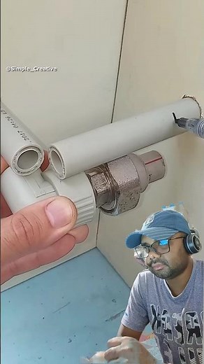 How to connect plastic pipe in a difficult corner #plumbingtime #pipeworks #pipejoint