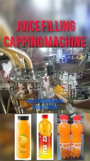 Rotary Juice bottle filling capping machine, water bottle filling cap sealing machine, 1 liter.