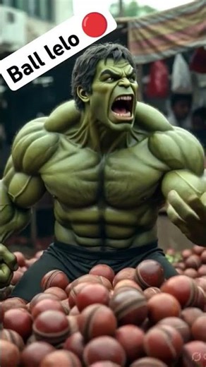 Ball lelo 🔴 #hulk #aivideo #audio #leatherball #bcci #avengers #shorts