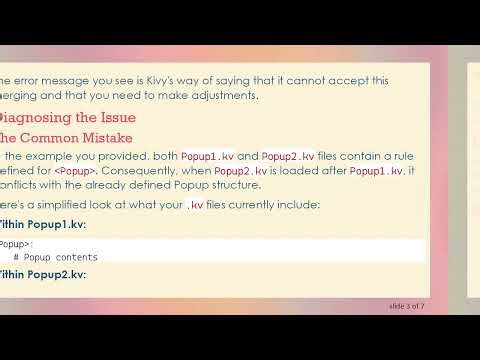 Solving the Popup can have only one widget as content Error in Kivy