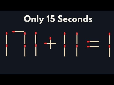 Matchstick Puzzle Challenge: Correct Every Equation in 15 Seconds