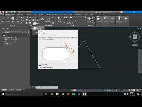 AutoCAD Tutorial 3 | Class 03 | Chamfer