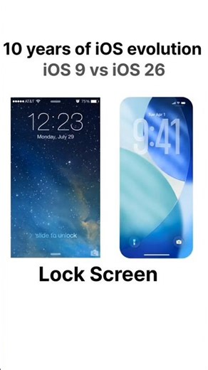iOS 9 vs iOS 26 😱 10 Years of CRAZY Evolution! #fyp
