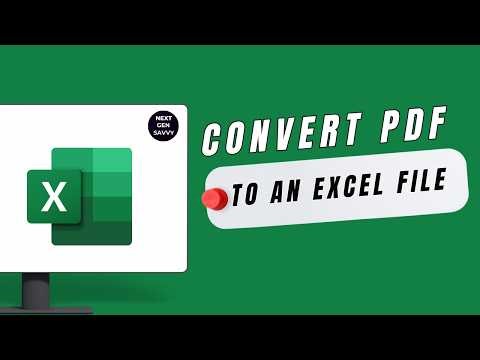 How to Convert PDF to an Excel File (Quick and Easy)