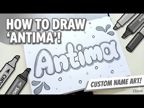 👉 Cute Aesthetic Name Art 💖 Easy Doodle Drawing Tutorial | Bubble Letter Art ✨