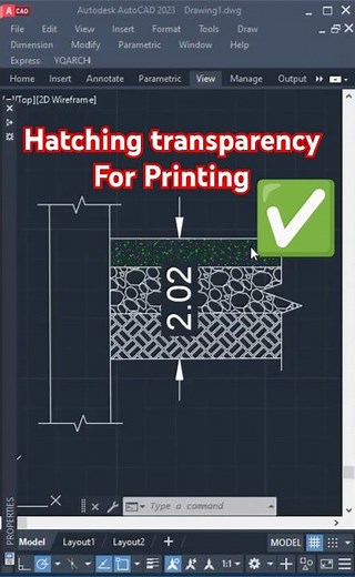 Printing Perfection: How to Control Hatching Transparency in AutoCAD! #autocad #architecture