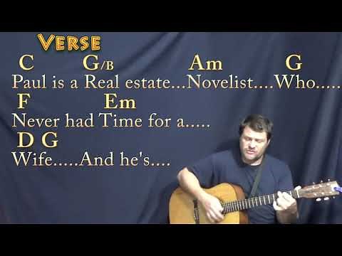 Piano Man (Billy Joel) Guitar Cover Lesson with Chords/Lyrics - Munson