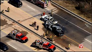 One Killed In Fiery Multi-Vehicle Crash On I-44 In SW OKC