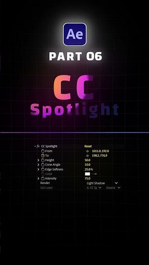 How to use "CC Spotlight" in Adobe After Effect