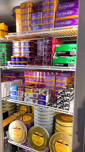 Not one fridge, TWO! Keeping that film stocked 🎞🎞 #bellowsfilmlab #disposablecamera #filmphotography #filmlab