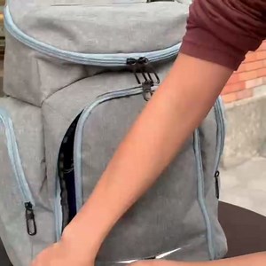 Bowling Backpack with Padded Ball Holder and Shoe Bag - Up to 18 Inch Ball Size (Blue)