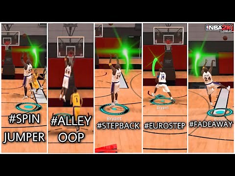 THE ULTIMATE EXCEPTIONAL MOVES TUTORIAL IN NBA2K MOBILE (ALLEY OOP,EUROSTEP,SPIN-JUMPER & MANY MORE)