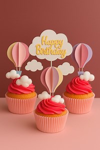 Hot Air Balloon Cake Topper Set – Rainbow Birthday Party Decorations, Colorful Celebration Cake Decor, Baby Shower & Party Centerpiece - Etsy