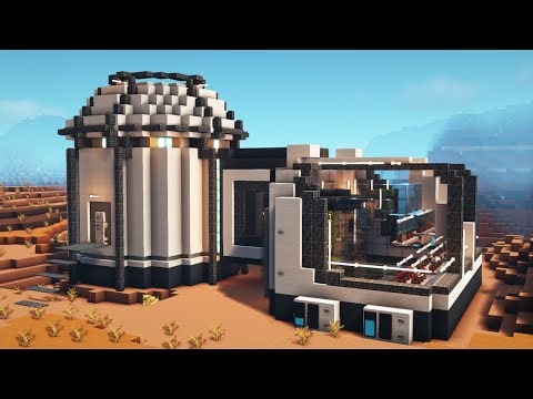 MineCraft : How to Make a Mars Green House Base Build Tutorial [Mars Survival Base]#02