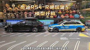奥迪RS4-R德国警车树脂模型开箱，比例1：18