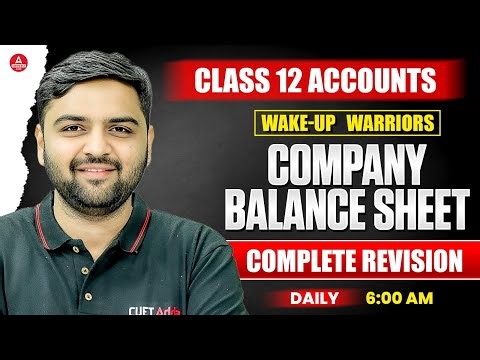 Class 12 Accounts Company Balance Sheet | Wake UP Warrior Series | Complete Revision