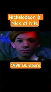 Nickelodeon & Nick at Nite 1998 Bumpers #nostalgia #nickelodeon #bumpers #nickatnite #stoner #retro