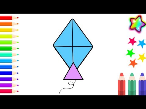 🪁🎨 HOW TO DRAW A CUTE KITE STEP BY STEP ✏️🌈 | EASY DRAWING TUTORIAL FOR KIDS 💖✨