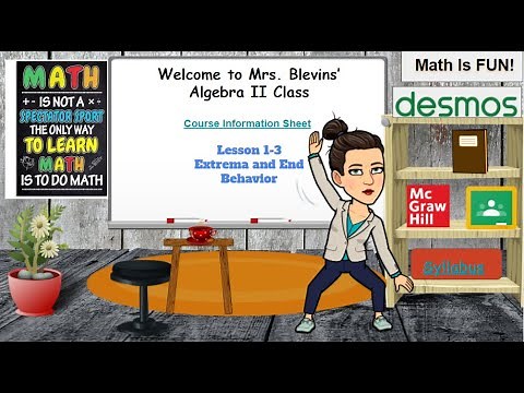 Algebra II Lesson 1-3 Extrema and End Behavior