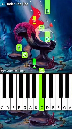 Under The Sea - The Little Mermaid | Piano Tutorial #shorts