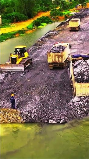 extreme earthmoving machines | Shantui Bulldozer Satisfying Work Compilation Shorts 155