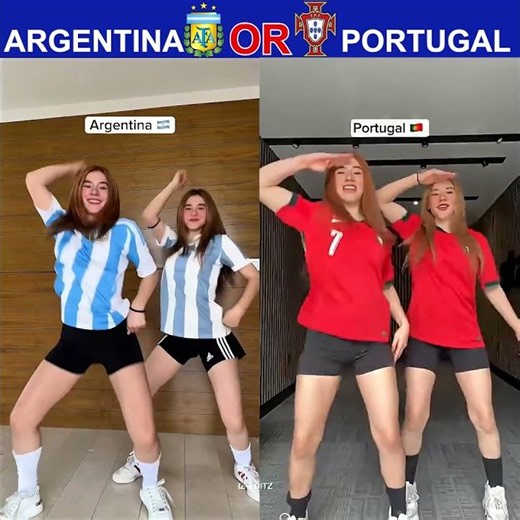 Argentina 🇦🇷 vs Portugal 🇵🇹 Dance Battle: Who Won?! 🔥 #football #worldcup #shorts