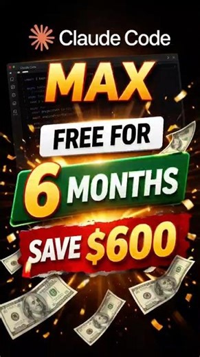 How to Get 6 Months of Claude Code MAX for FREE ($600 Value) | #shorts #ai #ytshorts #trending #