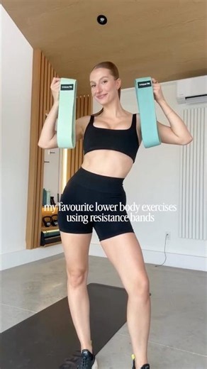Maddie’s fave exercises to build strong glutes & legs in 25 mins. Lower Body with Bands now live.