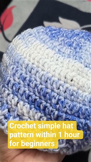 Simple Hat for beginners #crochet #beginnersstitch #knitting #hat