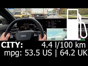 Hybrid diesel: Audi A5 TDI MHEV Plus CITY fuel consumption economy real test mpg l/100km traffic jam