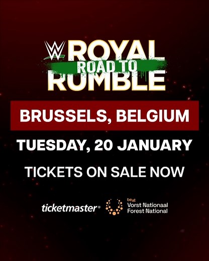 47K views · 694 reactions |  La billetterie est désormais ouverte!  Mardi 20 Janvier 2026, le dernier arrêt de la tournée Européenne "Road to Royal Rumble" se fera à Bruxelles!  Prenez vos places avant qu'il ne soit trop tard: https://bit.ly/WWEBruxelles2026 | WWE France | Facebook