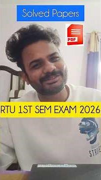 RTU 1st sem Exam 2026 Special 🔥 | RTU 1st sem Solved Papers