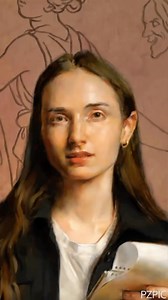The gradual layering of oil paints captures the woman’s essence, as the delicate dance of warm and cool color temperatures breathes life into the composition. Shaping the contours and infusing the portrait with a nuanced depth. This evolving painting invites you to appreciate the meticulous craftsmanship, where every stroke contributes to the harmonious hues #PortraitArtistry #BrushstrokeMagic #ColorTemperatures Via @paolaportfolio 🖼️ Artwork: portrait painting Art by @evwiii Remarks by @artart