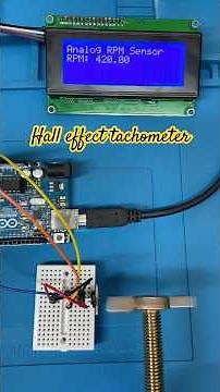 🌀 DIY Analog Hall Effect Tachometer | Arduino RPM Meter with LCD Display! #shorts #electronics