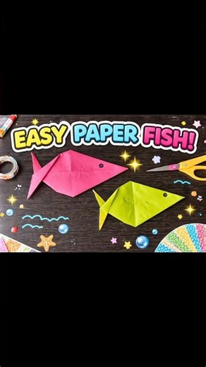 Easy Paper Fish Craft 🐟 | DIY Origami Fish Tutorial #viralvideo #origami #shortvideo #diy