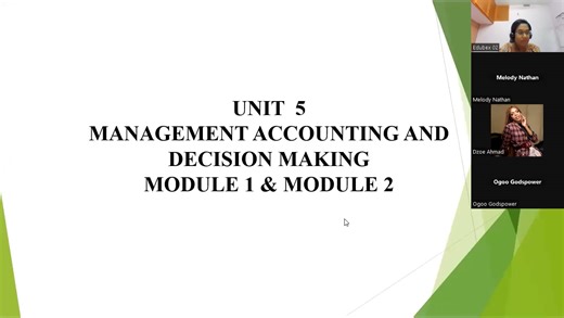 UNIT 5   Module 1 and Module 2 Class Recording