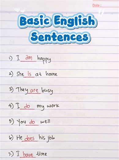 Essential Basic English Sentences for Everyday Use