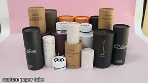 Eco-Friendly Custom Cylinder Packaging Paper Tube Clothing Scarves Tube Packaging With Window