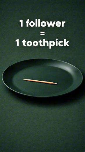 The New Project Toothpicks on Instagram: "Day 1 1 follower = 1 toothpick Let’s get to 1 million! See you tomorrow 🌀 #toothpick #daily #3d"