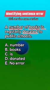 Identifying sentence error / civil service exam reviewer #civilserviceexamination2025 #civilserviceexam2025 #civilserviceexam #CSEReview #CivilServicesPreparation #englishlearning #englishlanguage | Arturo Infornon Malag Jr.