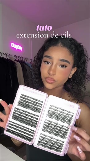 Tuto extension de cils #extensionsdecils #lashes #fauxcils #fyp #lashclusters