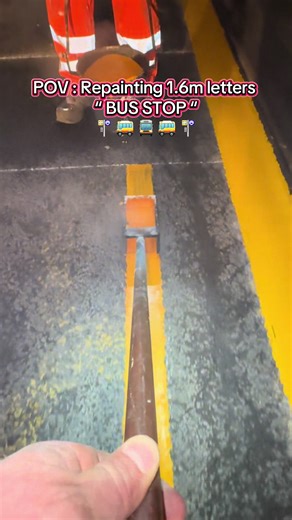 Repainting Bus Stop Road Markings for Maximum Visibility