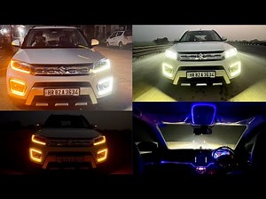 Brezza में ऐसी Modification नहीं देखी होगी । Brezza Foglamp DRL and Ambient Light