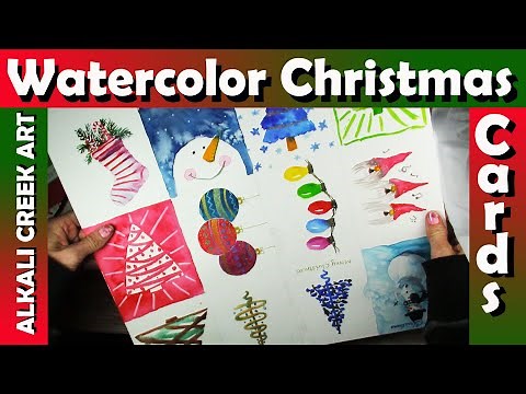 Paint 16+ Watercolor Christmas Cards Quickly!