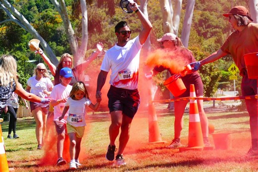 Colours fly at Queenstown Rainbow Run