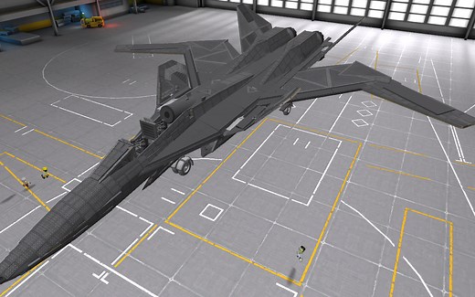 【KSP】纯原版X-02S（Strike Wyvern）可变前掠翼战斗机